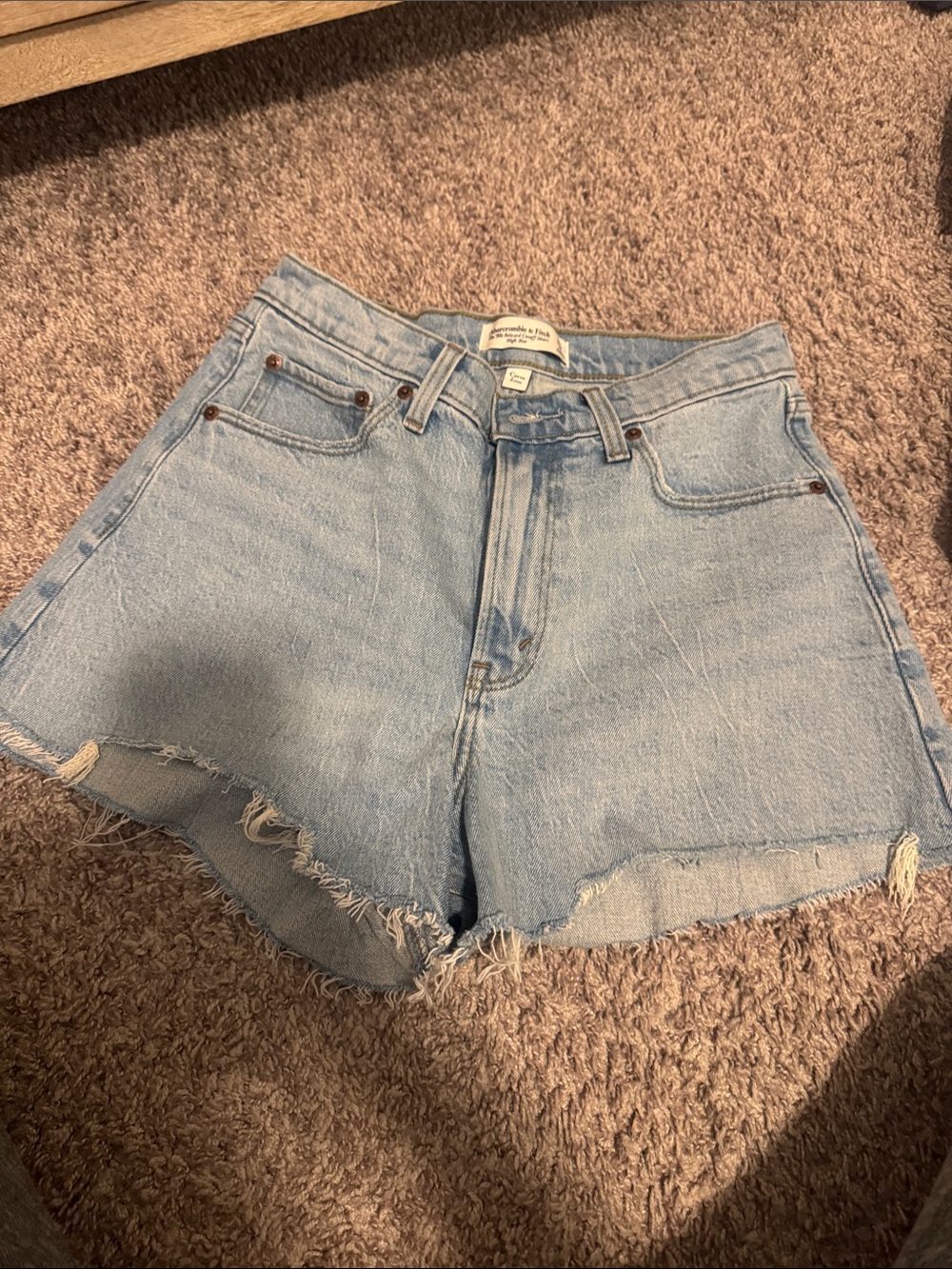 Abercrombie & Fitch Light Blue Denim Cutoff Shorts